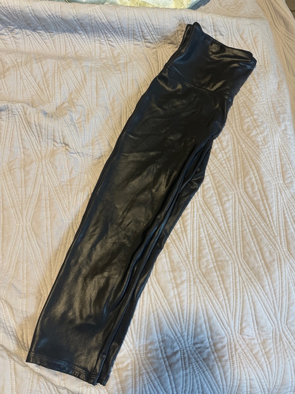 SPANX Faux Leather Leggings in Black